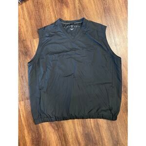 Nike Golf Black Windbreaker Vest XXL Men’s V-Neck Pullover - EUC
